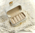 Beige jewelry travel pouch Astra by Mareas