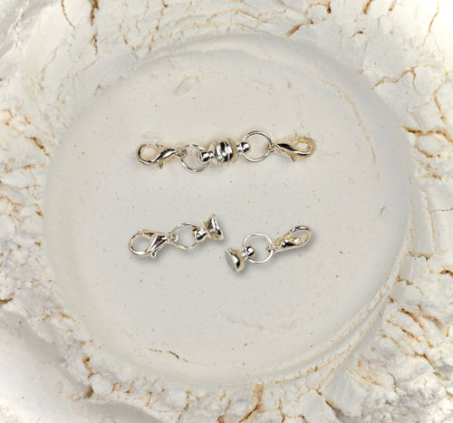 Silver single row magnetic connector Astraea by Mareas