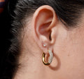 Gold stainless steel minimalist earrings Elara by Mareas