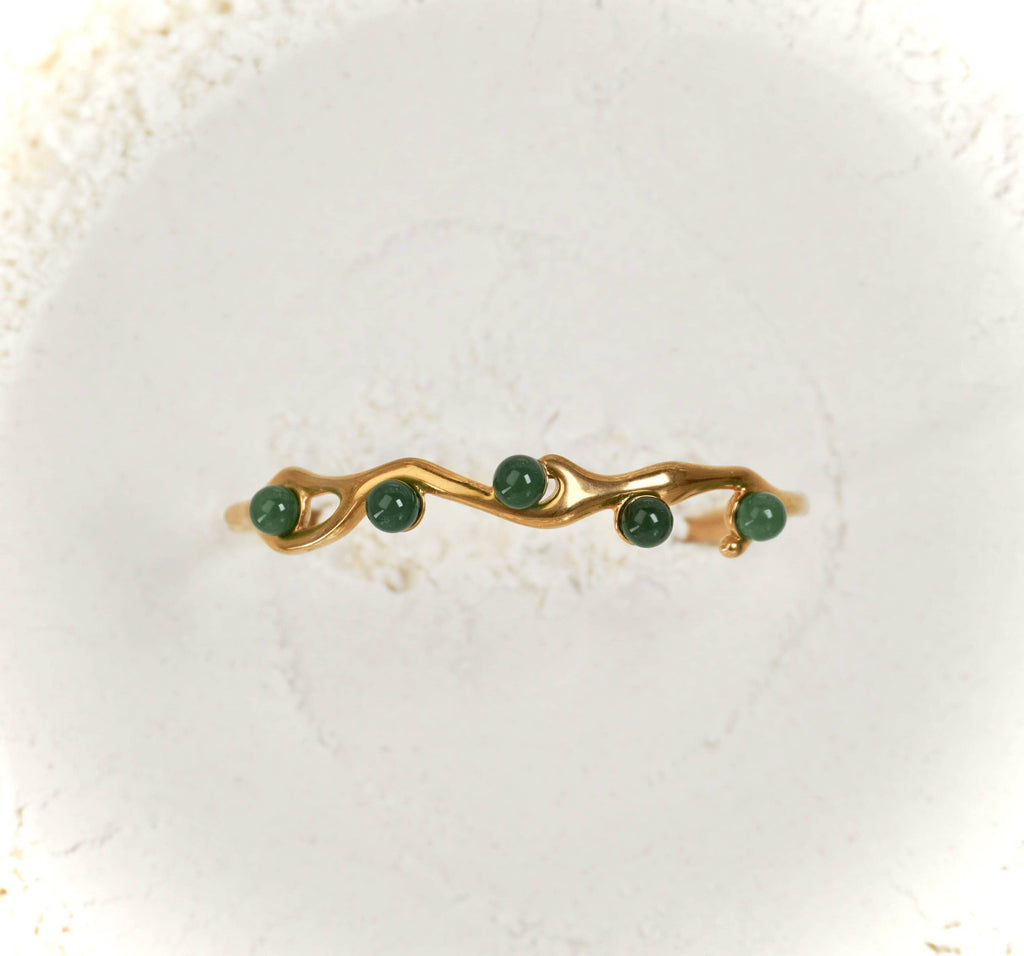 Gaia bracelet by Mareas with green stones