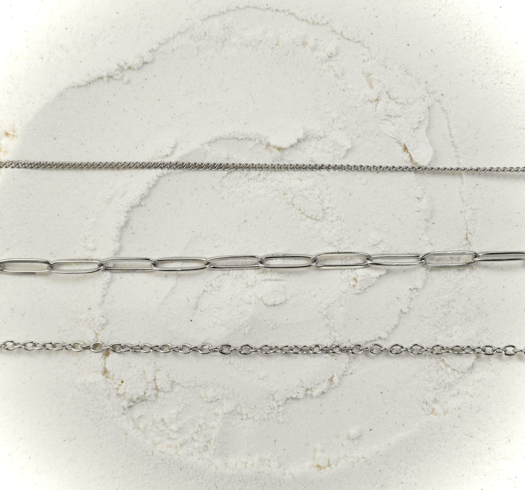 Silver layered stainless steel necklace Lyra by Mareas
