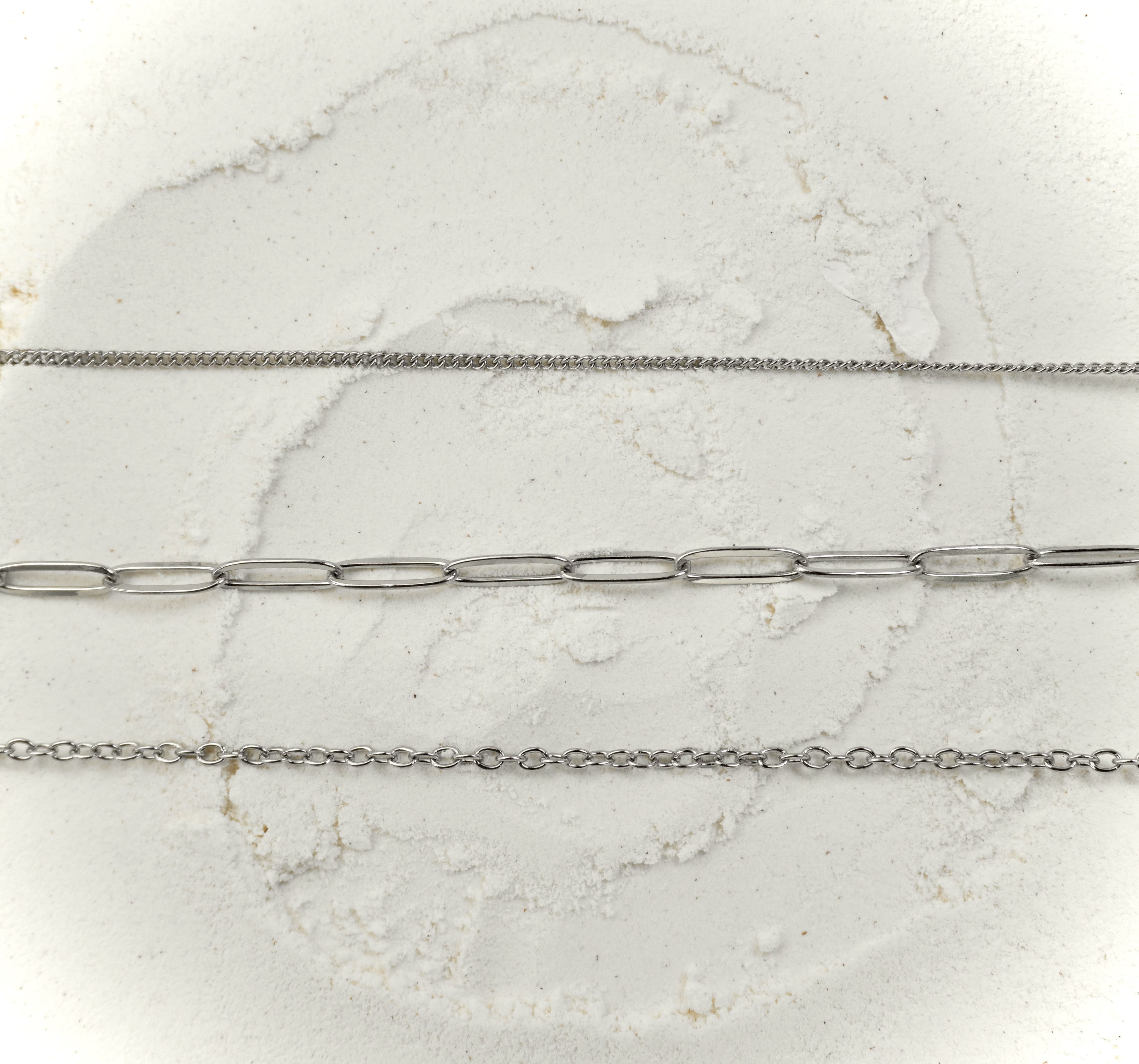 Silver layered stainless steel necklace Lyra by Mareas
