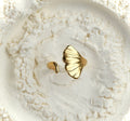 Gold stainless steel mermaid ring Nayade by Mareas