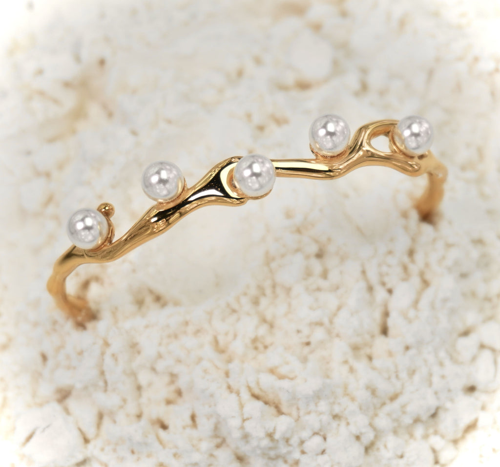 Gold stainless steel bracelet Nerina by Mareas