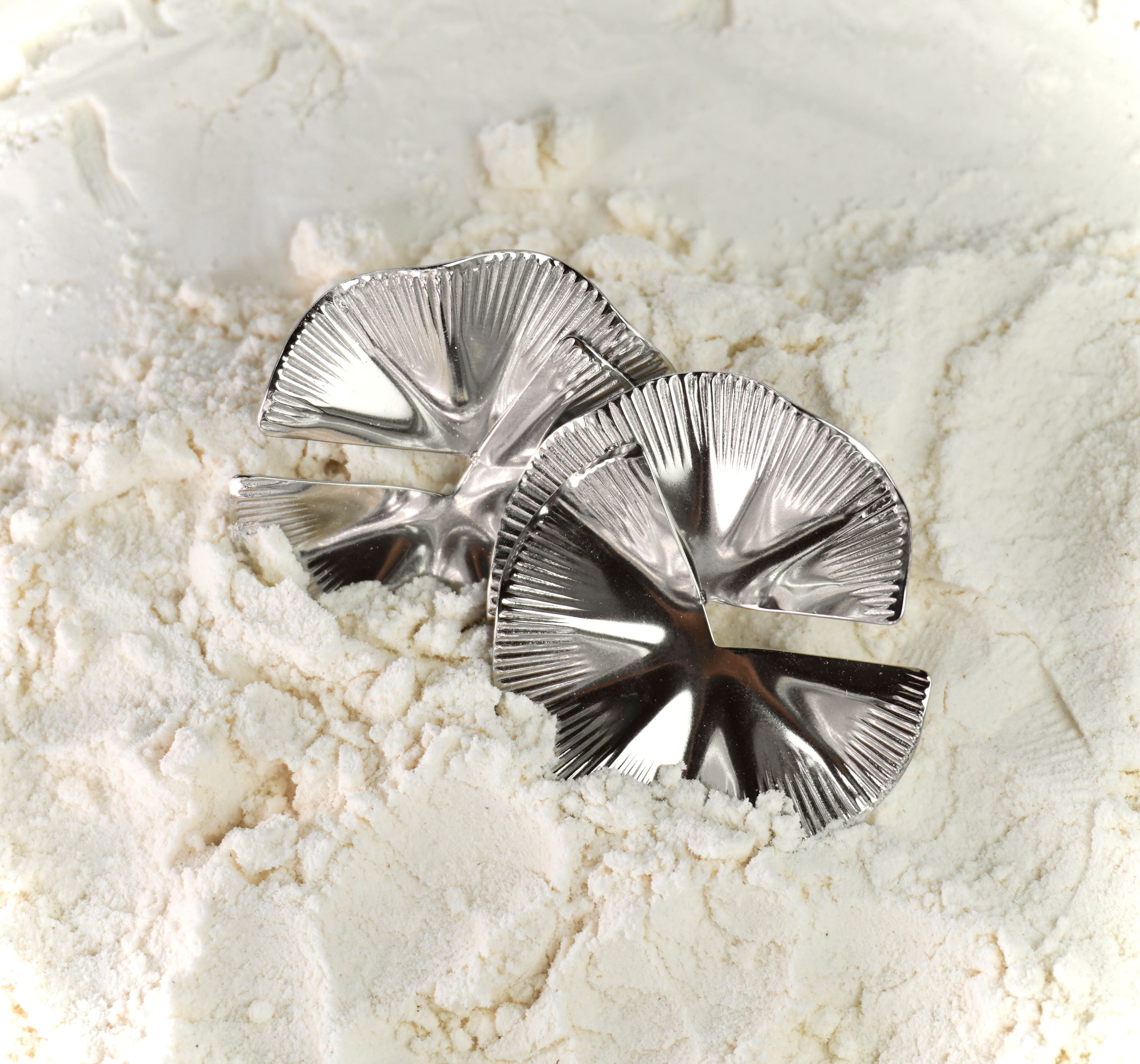 Silver stainless steel statement earrings Nerissa by Mareas