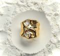Gold 18k plated stainless steel ring Vega by Mareas